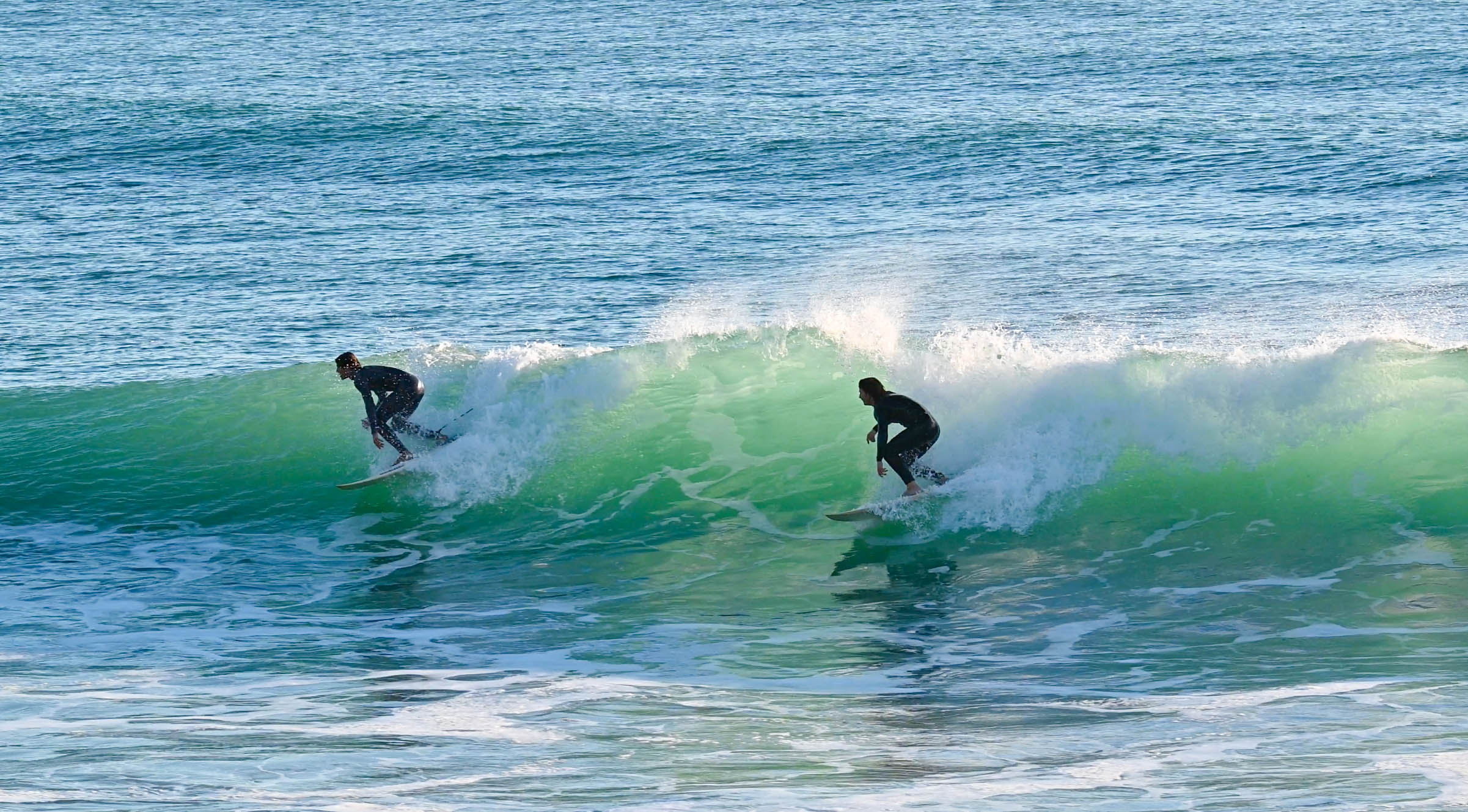 two surfers