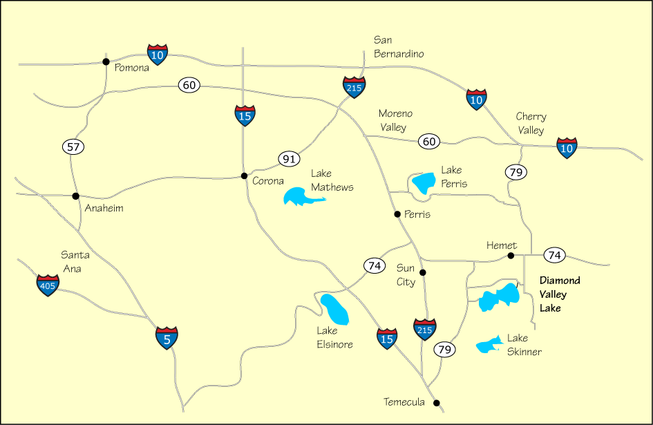 map of greater Diamond Valley Lake area, California