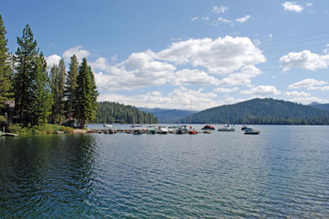 Boats on Huntington Lake, Fresno County, California